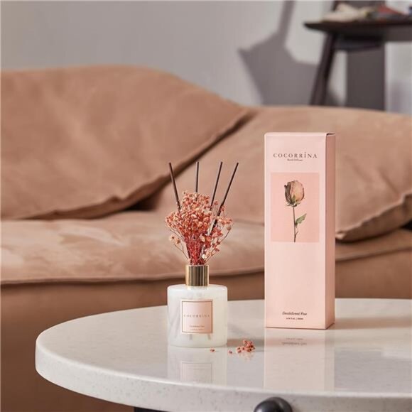 Cocorrína Premium Reed Diffuser Set with Preserved Baby's Breath & Cotton Stick - Picture 3 of 7